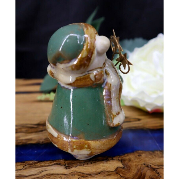 Pier 1 Ceramic Figurines Set of 4 Christmas Bear, Santa, Snowman Reindeer in Box - Picture 10 of 12